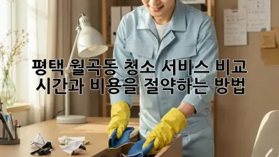 평택 월곡동 청소 서비스 비교: 시간과 비용을 절약하는 방법!
