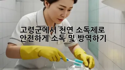 고령군에서 천연 소독제로 안전하게 소독 및 방역하기