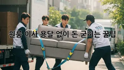 원룸 이사, 용달 없이 돈 굳히는 꿀팁!