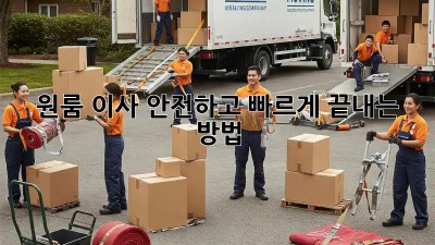 원룸 이사, 안전하고 빠르게 끝내는 방법!