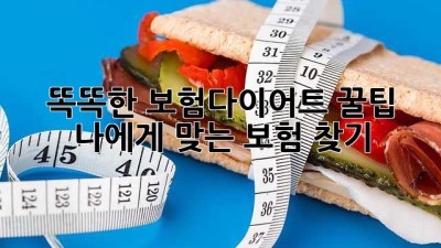 똑똑한 보험다이어트 꿀팁🍯 나에게 맞는 보험 찾기!